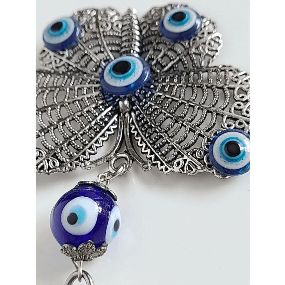 🦋 Butterfly Evil Eye Good Luck Charm Accessory Keychain Keyring NEW W/GIFT BOX - Picture 5 of 11